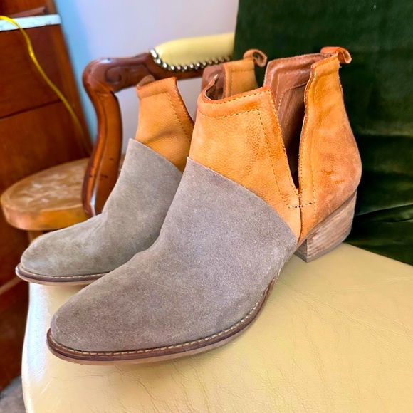 Free People Leather and Suede Booties Size 10 - Picture 2 of 11